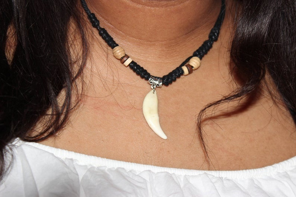 Obsidian Carved Wolf Tooth Good Luck Amulet Necklace for Men – The Black  Pearl, LLC